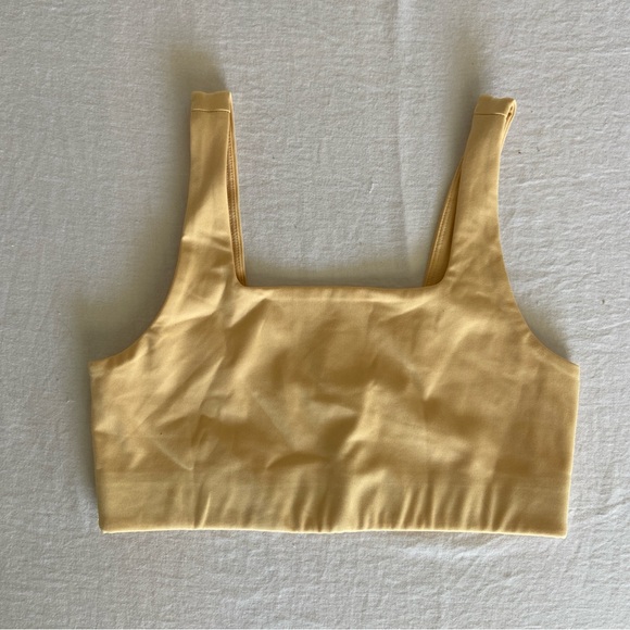 Girlfriend collective sports bra tommy sunburst yellow cream bnwt - Picture 2 of 3